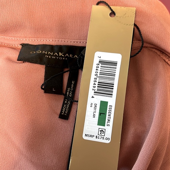 Donna Karan New York NWT Size L Mauve Lina Sleeve Collared Bodysuit (0051) - Picture 8 of 12